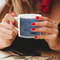 Impression Sunrise by Claude Monet Espresso Cup - 6oz (Double Shot) LIFESTYLE (Woman hands cropped)