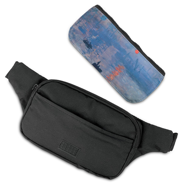 Impression Sunrise by Claude Monet Fanny Packs - FLAT (flap off)