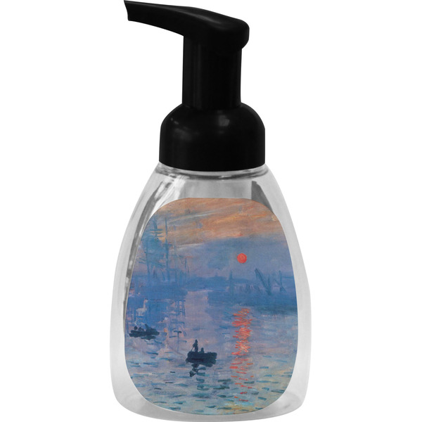 Custom Impression Sunrise by Claude Monet Foam Soap Bottle - Black