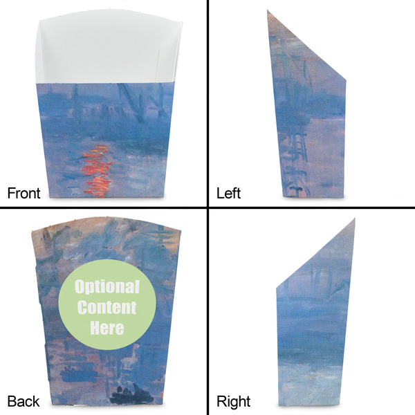 Impression Sunrise by Claude Monet French Fry Favor Box - Front & Back View