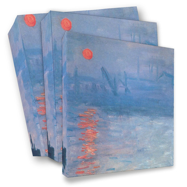 Custom Impression Sunrise by Claude Monet 3 Ring Binder - Full Wrap