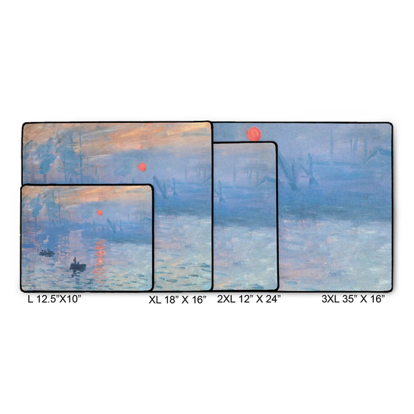 Impression Sunrise by Claude Monet Gaming Mats - SIZE CHART