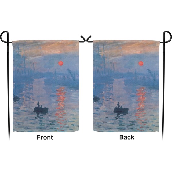 Impression Sunrise by Claude Monet Garden Flag - Double Sided Front and Back