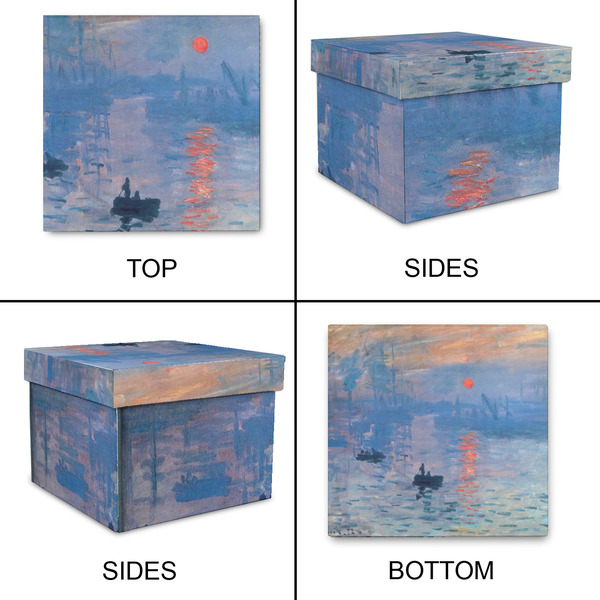 Impression Sunrise by Claude Monet Gift Boxes with Lid - Canvas Wrapped - Small - Approval