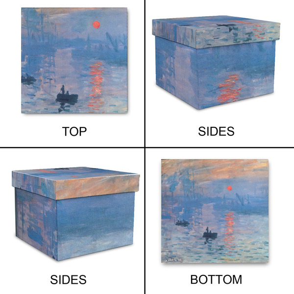 Impression Sunrise by Claude Monet Gift Boxes with Lid - Canvas Wrapped - X-Large - Approval