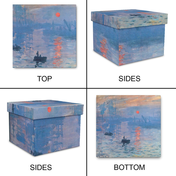 Impression Sunrise by Claude Monet Gift Boxes with Lid - Canvas Wrapped - XX-Large - Approval