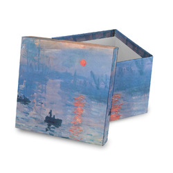 Impression Sunrise by Claude Monet Gift Box with Lid - Canvas Wrapped