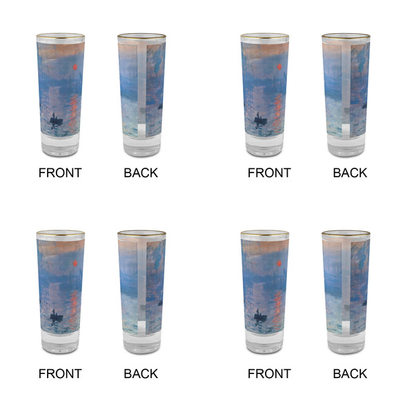 Impression Sunrise by Claude Monet Glass Shot Glass - 2 oz - Set of 4 - APPROVAL