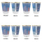 Impression Sunrise by Claude Monet Glass Shot Glass - with gold rim - Set of 4 - APPROVAL