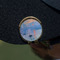 Impression Sunrise by Claude Monet Golf Ball Marker Hat Clip - Gold - On Hat