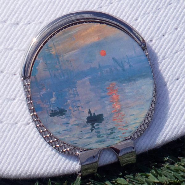 Custom Impression Sunrise by Claude Monet Golf Ball Marker - Hat Clip