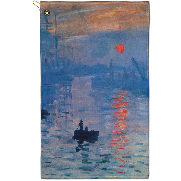 Custom Impression Sunrise by Claude Monet Golf Towel - Poly-Cotton Blend - Small