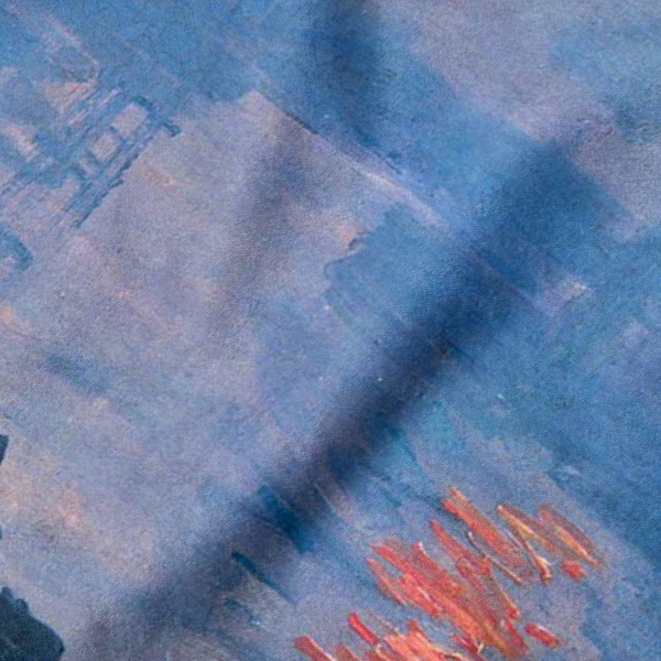 Impression Sunrise by Claude Monet Hooded Baby Towel- Detail Close Up