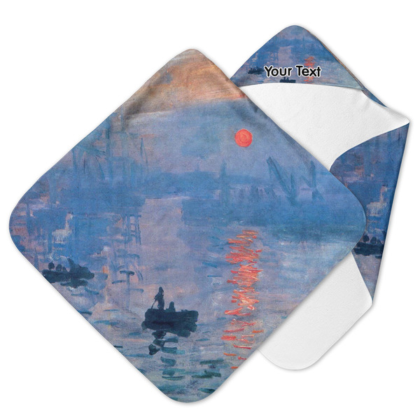 Custom Impression Sunrise by Claude Monet Hooded Baby Towel