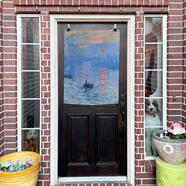 Impression Sunrise by Claude Monet House Flags - Double Sided - (Over the door) LIFESTYLE