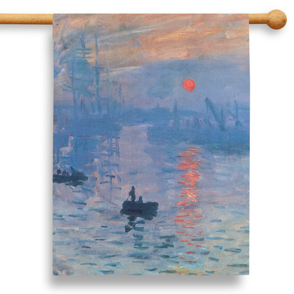 Custom Impression Sunrise by Claude Monet 28" House Flag - Double Sided