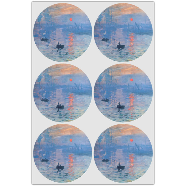 Impression Sunrise by Claude Monet Icing Circle - Large - Set of 6