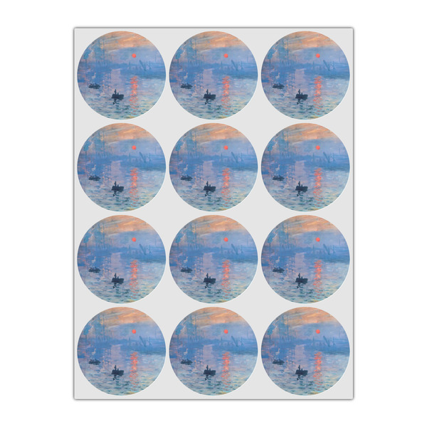 Impression Sunrise by Claude Monet Icing Circle - Small - Set of 12