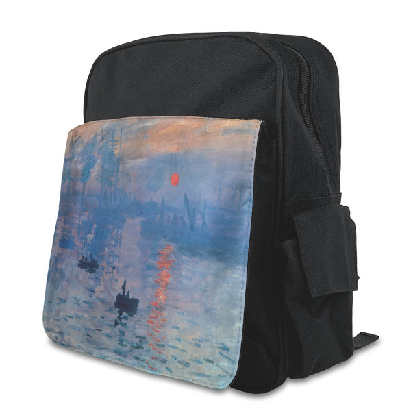 Custom Impression Sunrise by Claude Monet Preschool Backpack