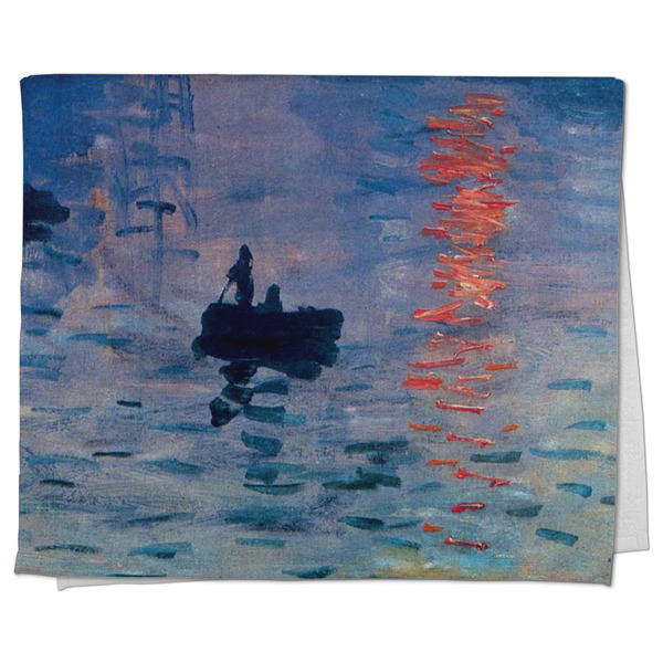 Custom Impression Sunrise by Claude Monet Kitchen Towel - Poly Cotton