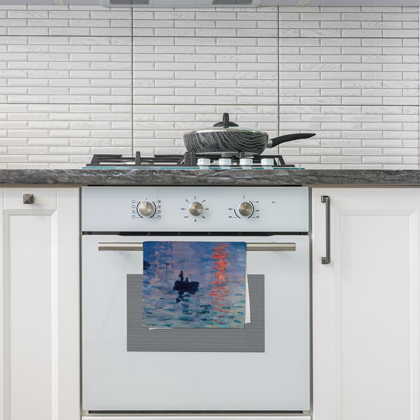 Impression Sunrise by Claude Monet Kitchen Towel - Poly Cotton - Lifestyle