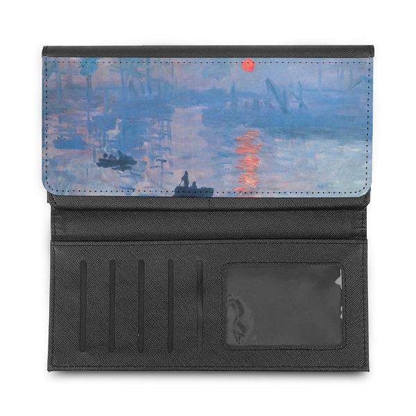 Impression Sunrise by Claude Monet Ladies Wallet - Half Way Open
