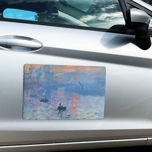 Impression Sunrise by Claude Monet Large Rectangle Car Magnets- In Context