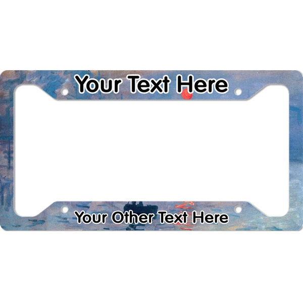 Custom Impression Sunrise by Claude Monet License Plate Frame