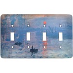 Impression Sunrise by Claude Monet Light Switch Cover (4 Toggle Plate)