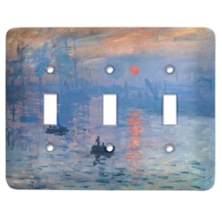 Impression Sunrise by Claude Monet Light Switch Cover (3 Toggle Plate)