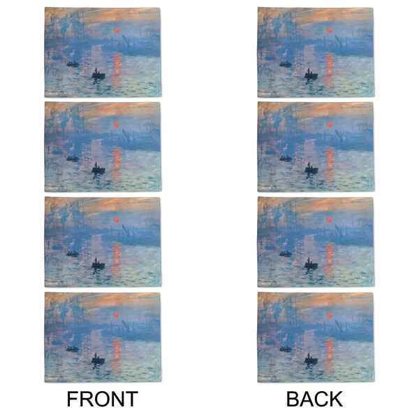 Impression Sunrise by Claude Monet Linen Placemat - APPROVAL Set of 4 (double sided)