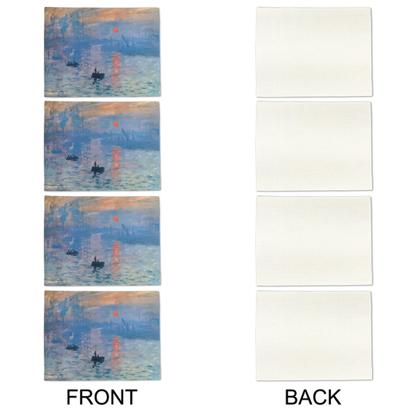 Impression Sunrise by Claude Monet Linen Placemat - APPROVAL Set of 4 (single sided)
