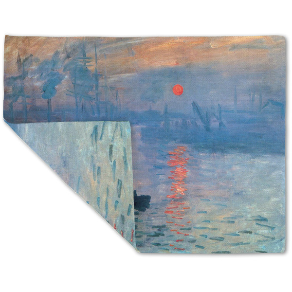 Impression Sunrise by Claude Monet Linen Placemat - Folded Corner (double side)