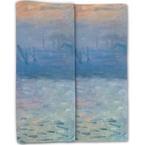 Impression Sunrise by Claude Monet Linen Placemat - Folded Half (double sided)