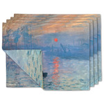 Impression Sunrise by Claude Monet Double-Sided Linen Placemat - Set of 4