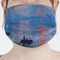 Impression Sunrise by Claude Monet Mask - Pleated (new) Front View on Girl