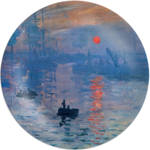 Custom Impression Sunrise by Claude Monet Melamine Salad Plate - 8"