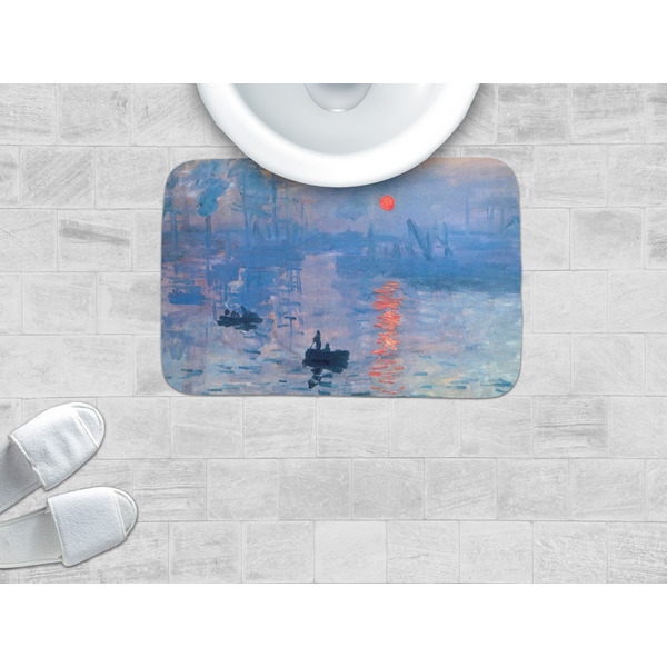 Impression Sunrise by Claude Monet Memory Foam Bath Mat - LIFESTYLE