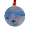 Impression Sunrise by Claude Monet Metal Ball Ornament - Front