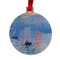 Impression Sunrise by Claude Monet Metal Ball Ornament - Double Sided
