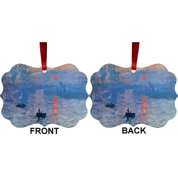 Impression Sunrise by Claude Monet Metal Benilux Ornament - Front and Back (APPROVAL)
