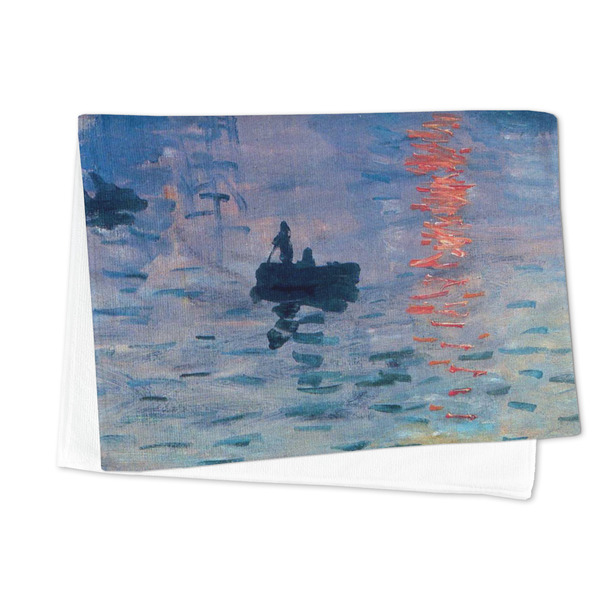 Impression Sunrise by Claude Monet Microfiber Dish Towel - FOLDED HALF