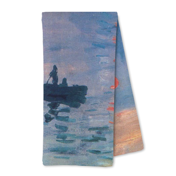 Custom Impression Sunrise by Claude Monet Kitchen Towel - Microfiber