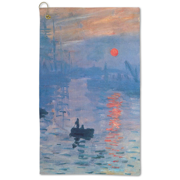 Custom Impression Sunrise by Claude Monet Microfiber Golf Towel - Large