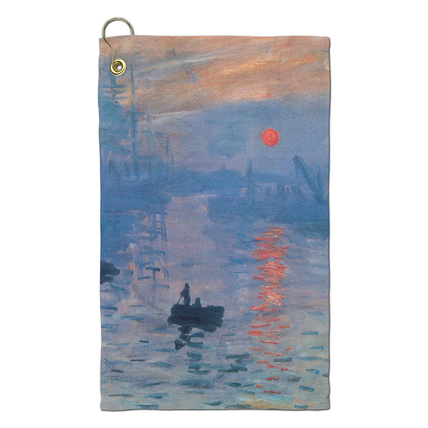 Custom Impression Sunrise by Claude Monet Microfiber Golf Towel - Small