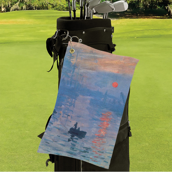 Impression Sunrise by Claude Monet Microfiber Golf Towels - Small - LIFESTYLE