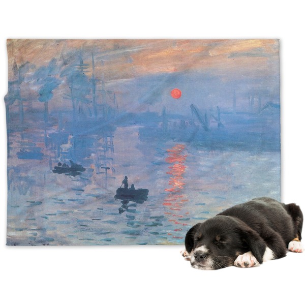 Custom Impression Sunrise by Claude Monet Dog Blanket - Large