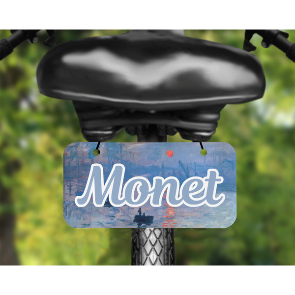 Impression Sunrise by Claude Monet Mini License Plate on Bicycle - LIFESTYLE Two holes