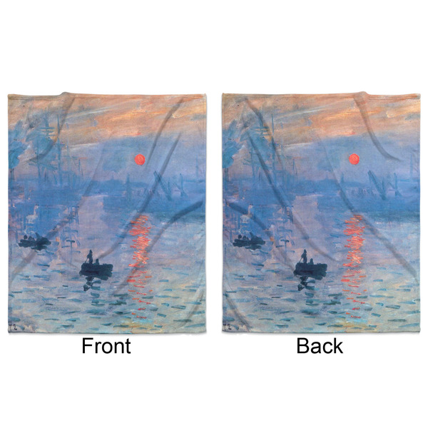 Impression Sunrise by Claude Monet Minky Blanket - 50"x60" - Double Sided - Front & Back