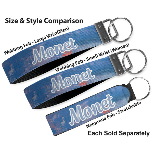 Impression Sunrise by Claude Monet Multiple Key Ring comparison sizes
